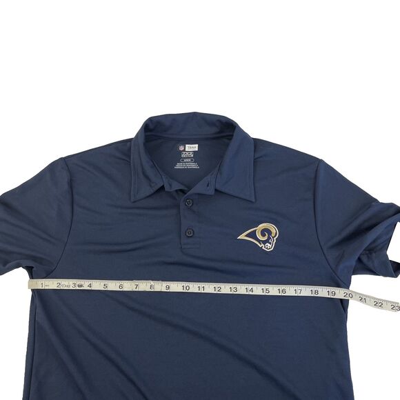 New Mens NFL St. Louis Rams Los Angeles Short Sleeve Polo Shirt Sz M TX3 Cool - Picture 4 of 6